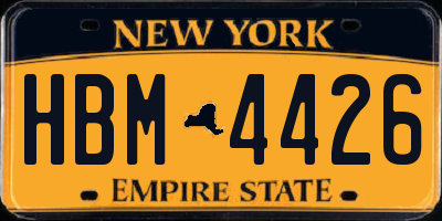 NY license plate HBM4426