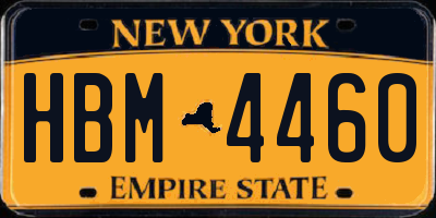 NY license plate HBM4460