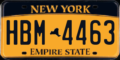 NY license plate HBM4463