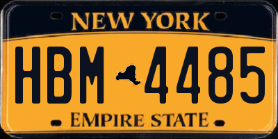 NY license plate HBM4485