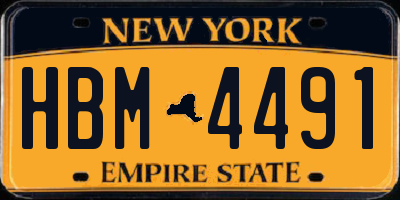 NY license plate HBM4491
