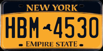 NY license plate HBM4530