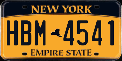 NY license plate HBM4541
