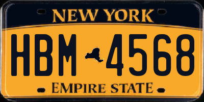NY license plate HBM4568