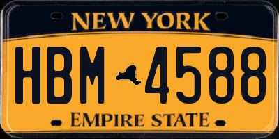 NY license plate HBM4588