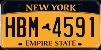 NY license plate HBM4591