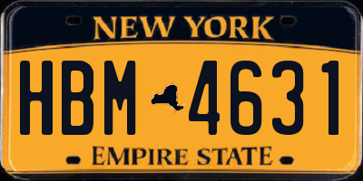 NY license plate HBM4631