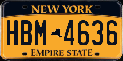 NY license plate HBM4636