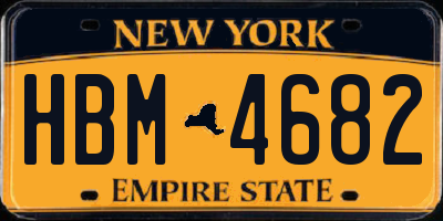NY license plate HBM4682