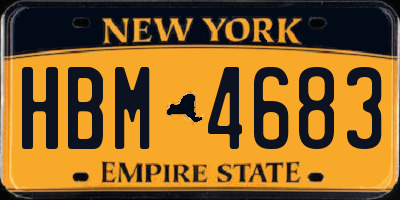 NY license plate HBM4683