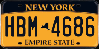 NY license plate HBM4686