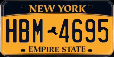 NY license plate HBM4695