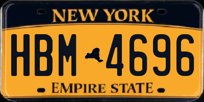 NY license plate HBM4696