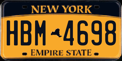 NY license plate HBM4698