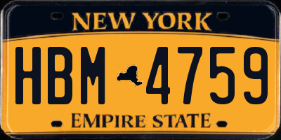 NY license plate HBM4759