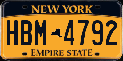 NY license plate HBM4792