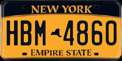 NY license plate HBM4860