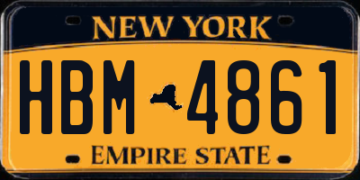 NY license plate HBM4861