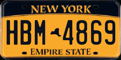 NY license plate HBM4869