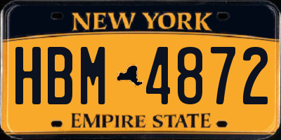 NY license plate HBM4872