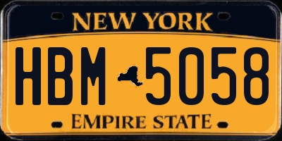 NY license plate HBM5058