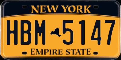 NY license plate HBM5147