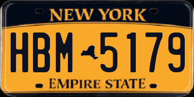 NY license plate HBM5179