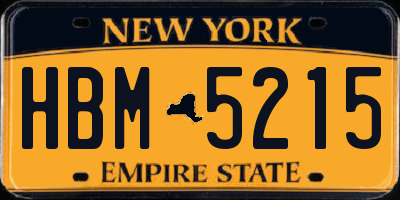 NY license plate HBM5215