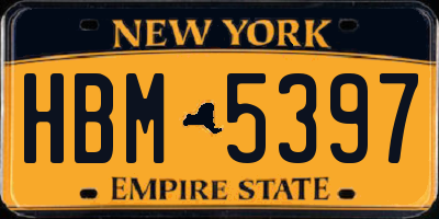 NY license plate HBM5397
