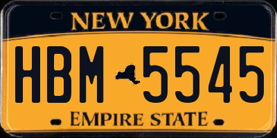 NY license plate HBM5545