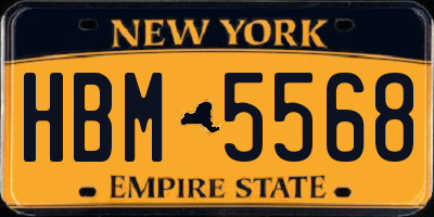 NY license plate HBM5568
