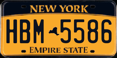 NY license plate HBM5586