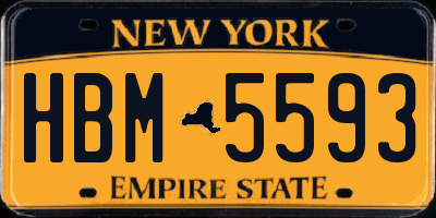 NY license plate HBM5593