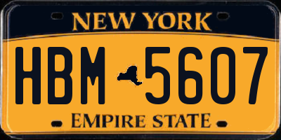 NY license plate HBM5607