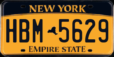NY license plate HBM5629