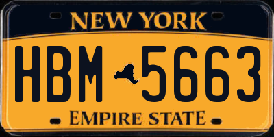 NY license plate HBM5663