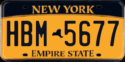 NY license plate HBM5677