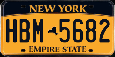 NY license plate HBM5682