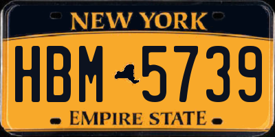 NY license plate HBM5739