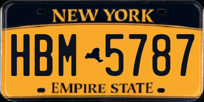 NY license plate HBM5787