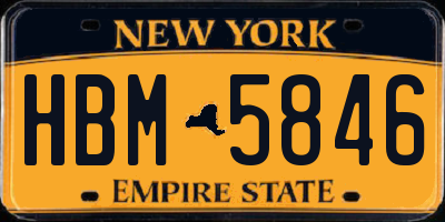 NY license plate HBM5846