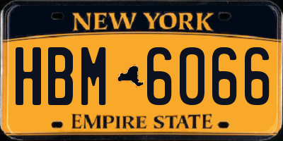 NY license plate HBM6066