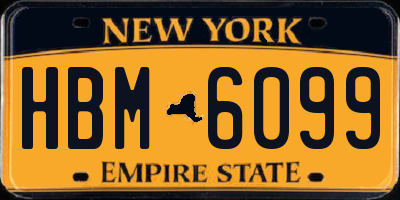 NY license plate HBM6099