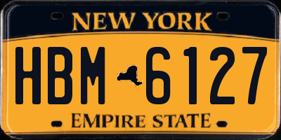 NY license plate HBM6127