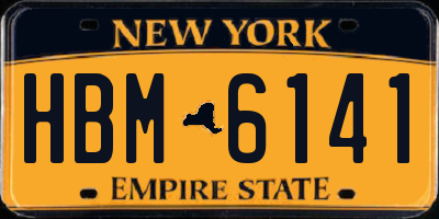 NY license plate HBM6141