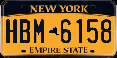 NY license plate HBM6158