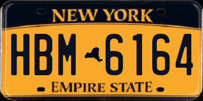 NY license plate HBM6164