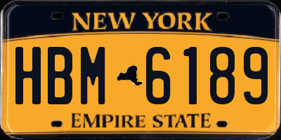 NY license plate HBM6189