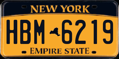 NY license plate HBM6219