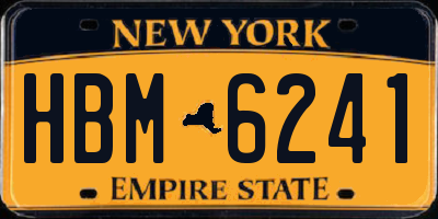 NY license plate HBM6241